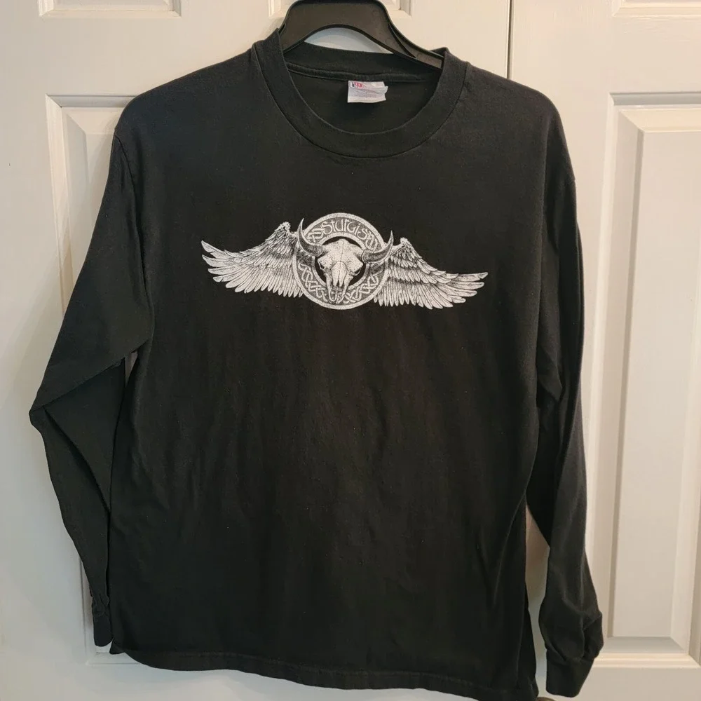 Vintage 1996 Sturgis 56th Motorcycle Classic  T-Shirt Men's L Long Sleeve Black
